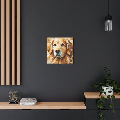 Golden Retriever Oil Canvas Painting Print – A Heartwarming Addition for Dog Lovers and Home Decor