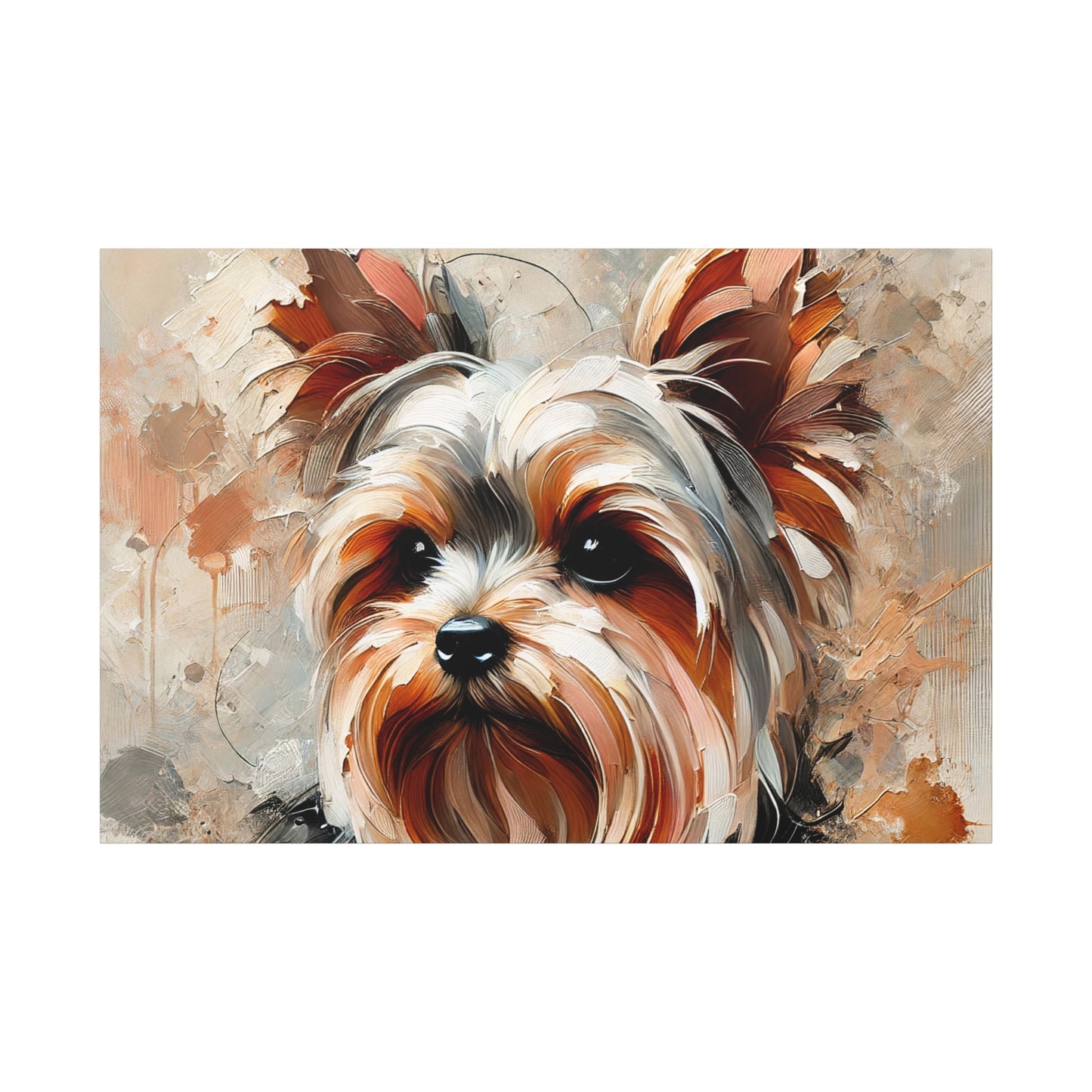 Yorkshire Terrier Oil Canvas Painting Print