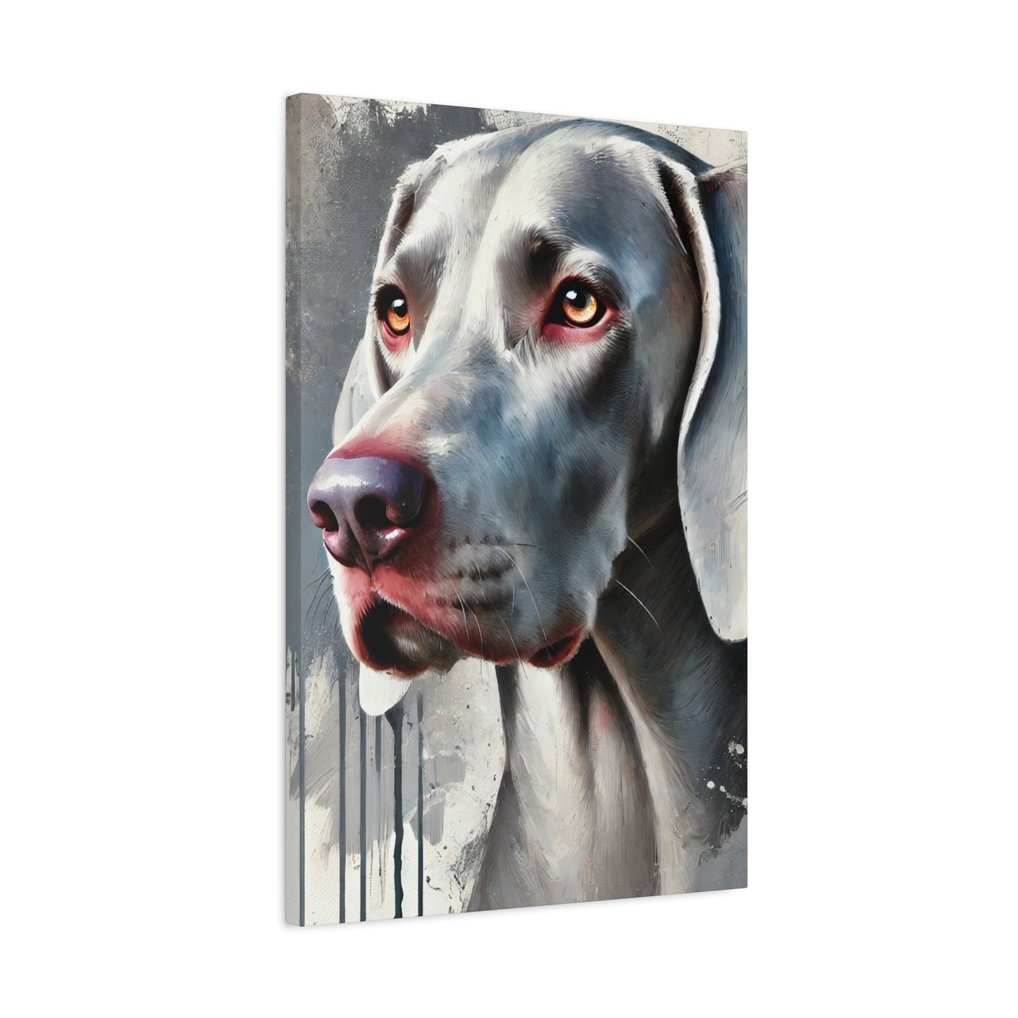 Weimaraner Dog Oil Canvas Painting Print – Perfect for Dog Lovers and Art Enthusiasts