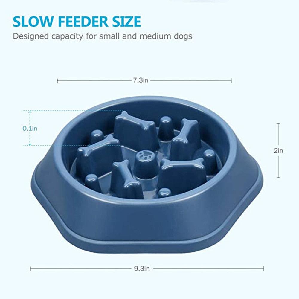 JASGOOD Slow Feeder Dog Bowl Slow Eat Feeder for Fun Slow Feeding  Interactive Bloat Stop Dog Bowl,A-Black