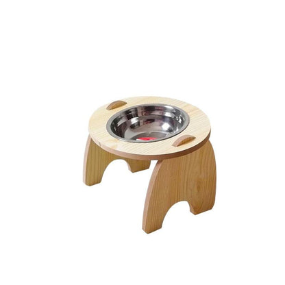 Raised Wooden Dog Bowl