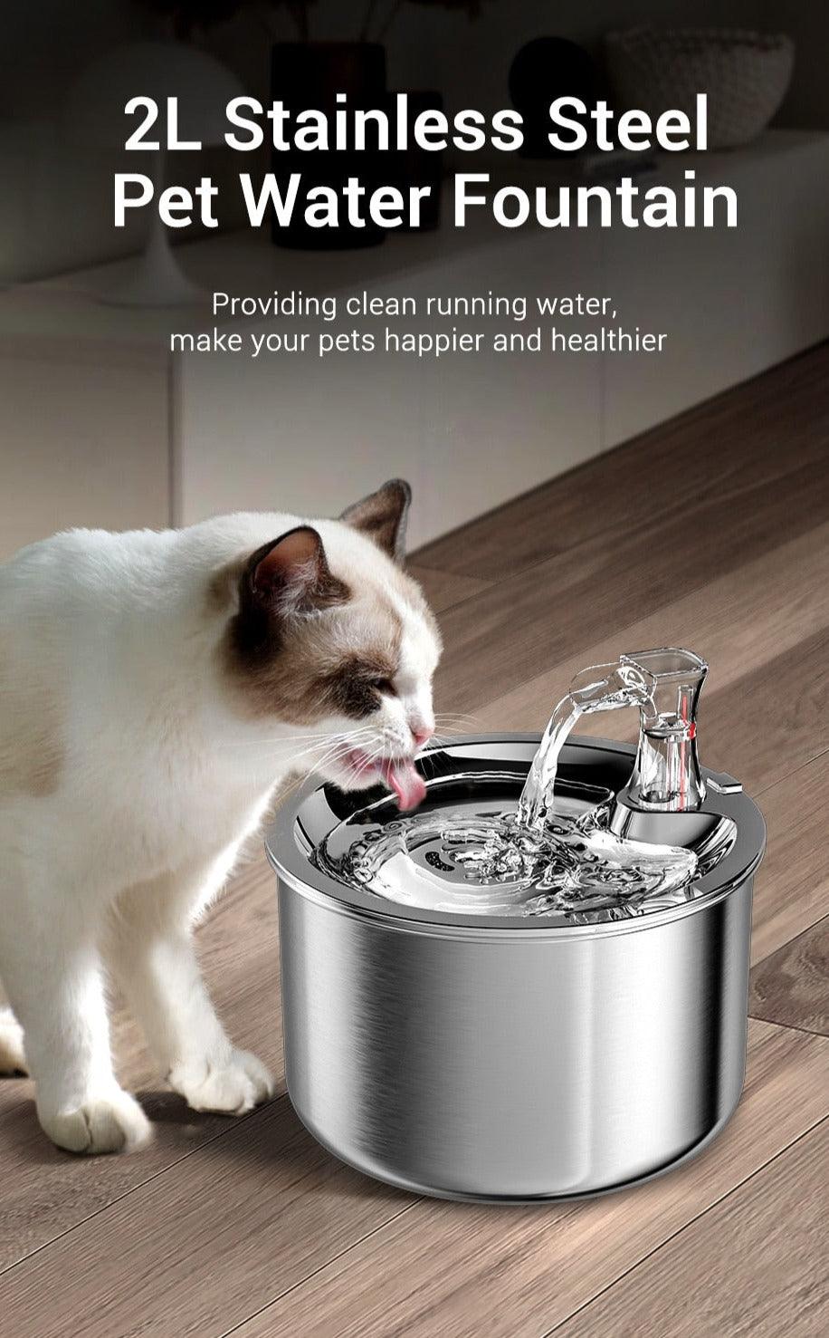 Stainless Steel Cat Water Fountain - karuna