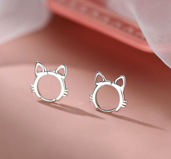 Cat Hoop Earrings 