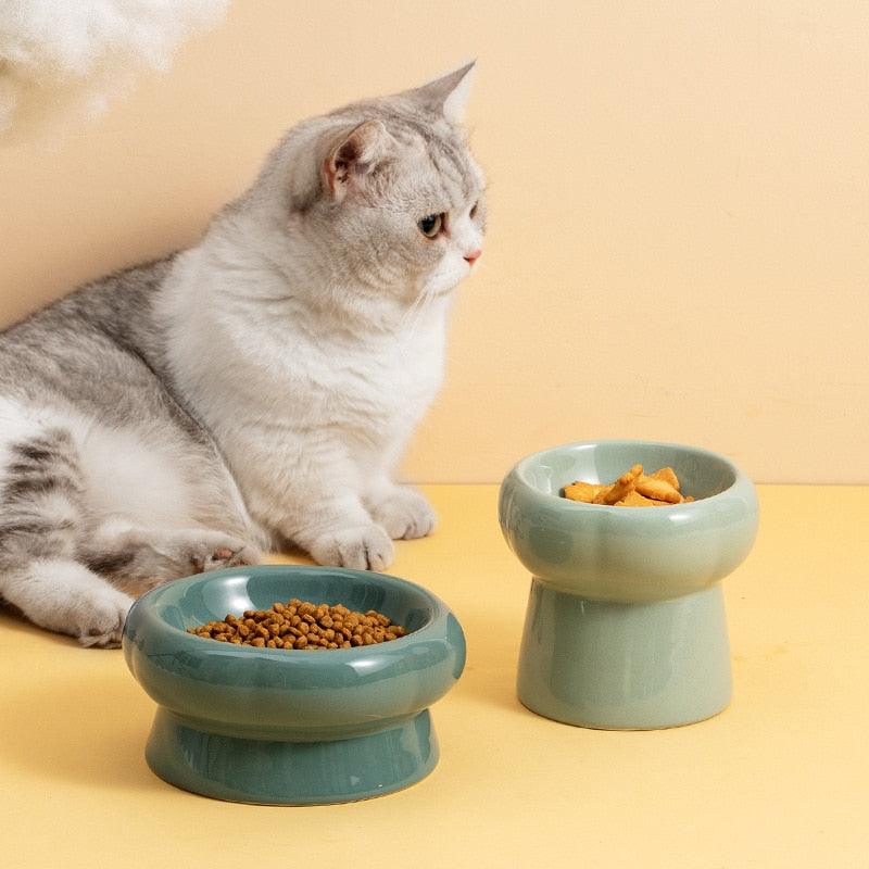 Elevated Ceramic Cat Bowls - karuna