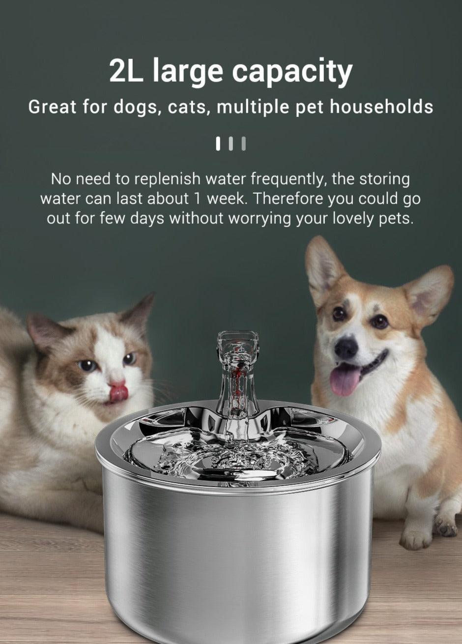 Stainless Steel Cat Water Fountain - karuna