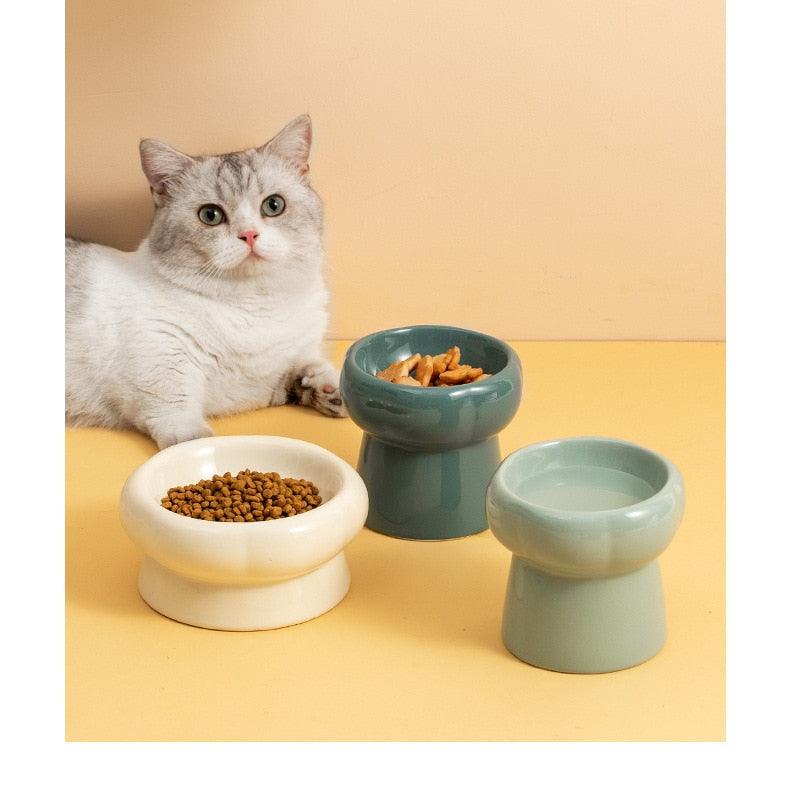 Elevated Ceramic Cat Bowls - karuna